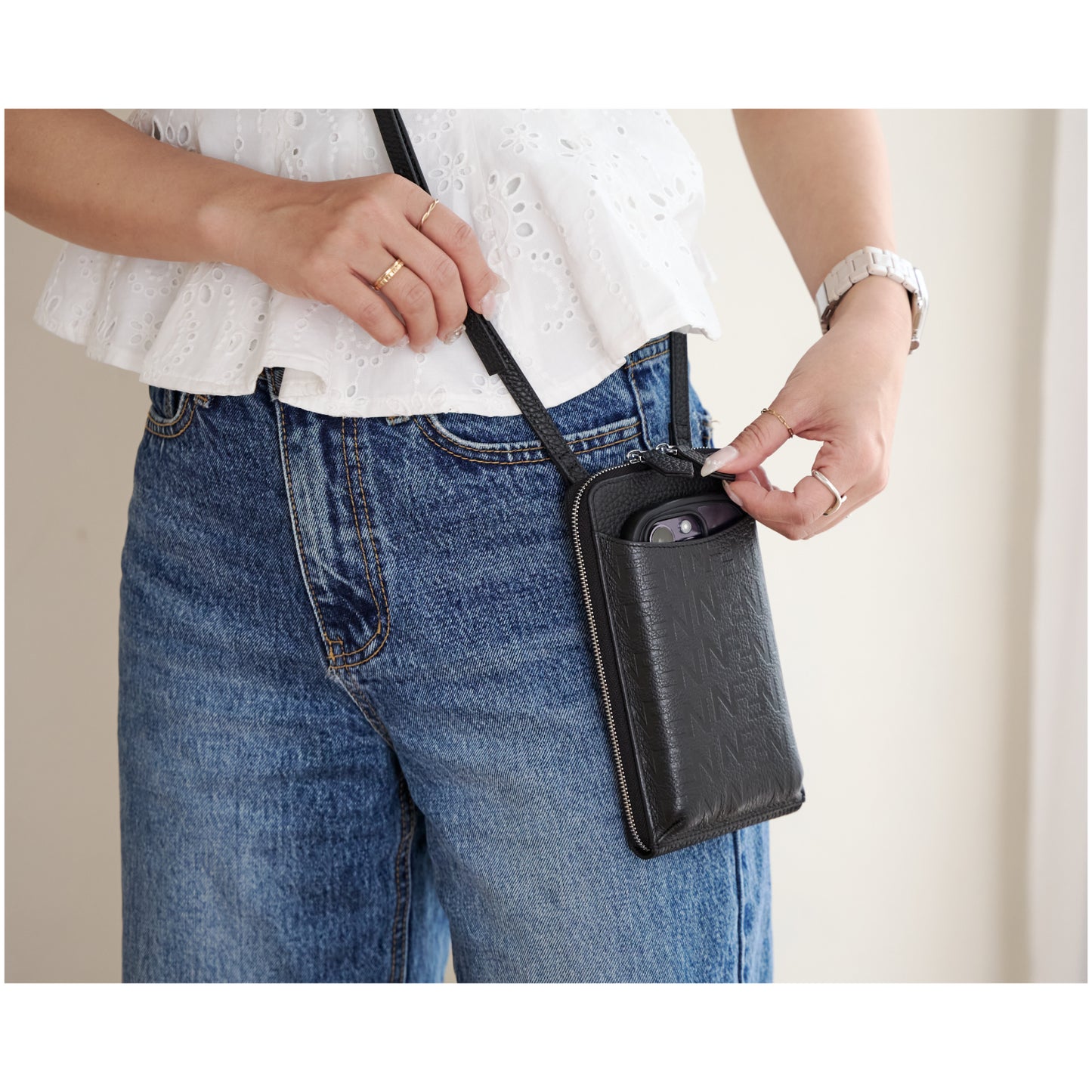 【予約商品 7月上旬発送】Paolo ウォレット機能付き本革スマホショルダー ナチュラルスキン BAGSDP001