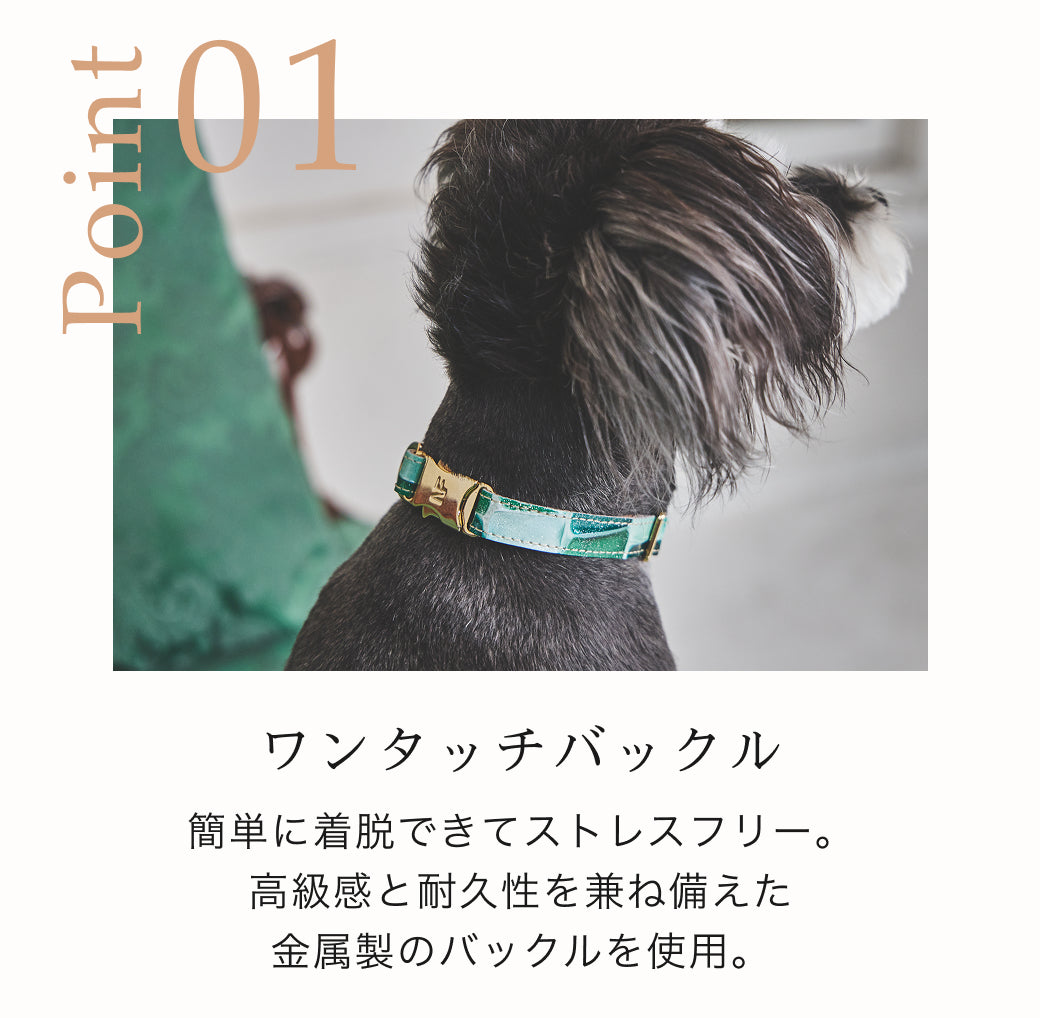 【予約：7月末頃発送】首輪 ジュエリータイル 2026限定グリーン