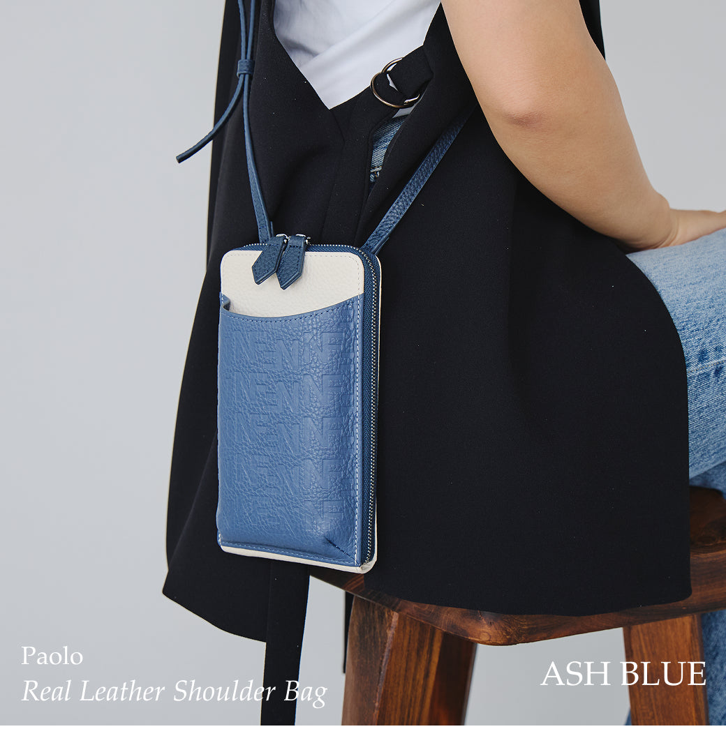 Paolo ウォレット機能付き本革スマホショルダー ナチュラルスキン BAGSDP001